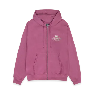 Stussy Built To Last Zip Hoodie "Berry"