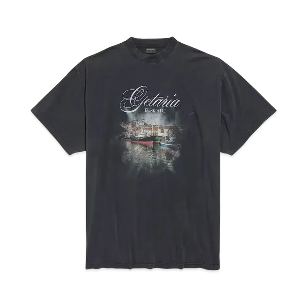 BALENCIAGA Men's Getaria T-Shirt Oversized "Washed Black"