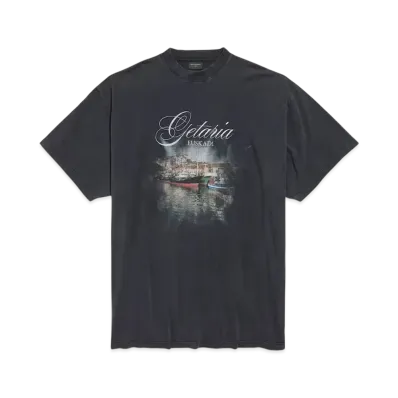 BALENCIAGA Men's Getaria T-Shirt Oversized "Washed Black"