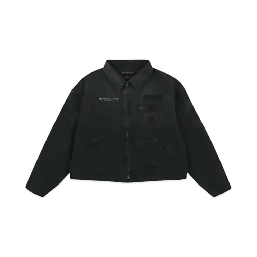 mastermind JAPAN x PROJECT G/R Distressed Canvas Work Jacket "Black"