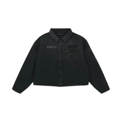 mastermind JAPAN x PROJECT G/R Distressed Canvas Work Jacket "Black"