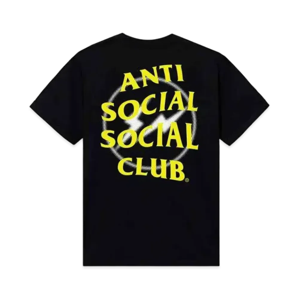 ANTI SOCIAL SOCIAL CLUB x FRAGMENT Half Tone Logo Tee "Black Yellow"