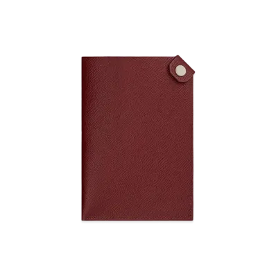 Hermes Tarmac Dot Passport Holder "Rouge H/Craie"