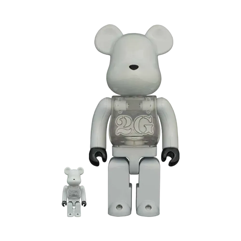 Bearbrick 2G WHITE CHROME 100% & 400%