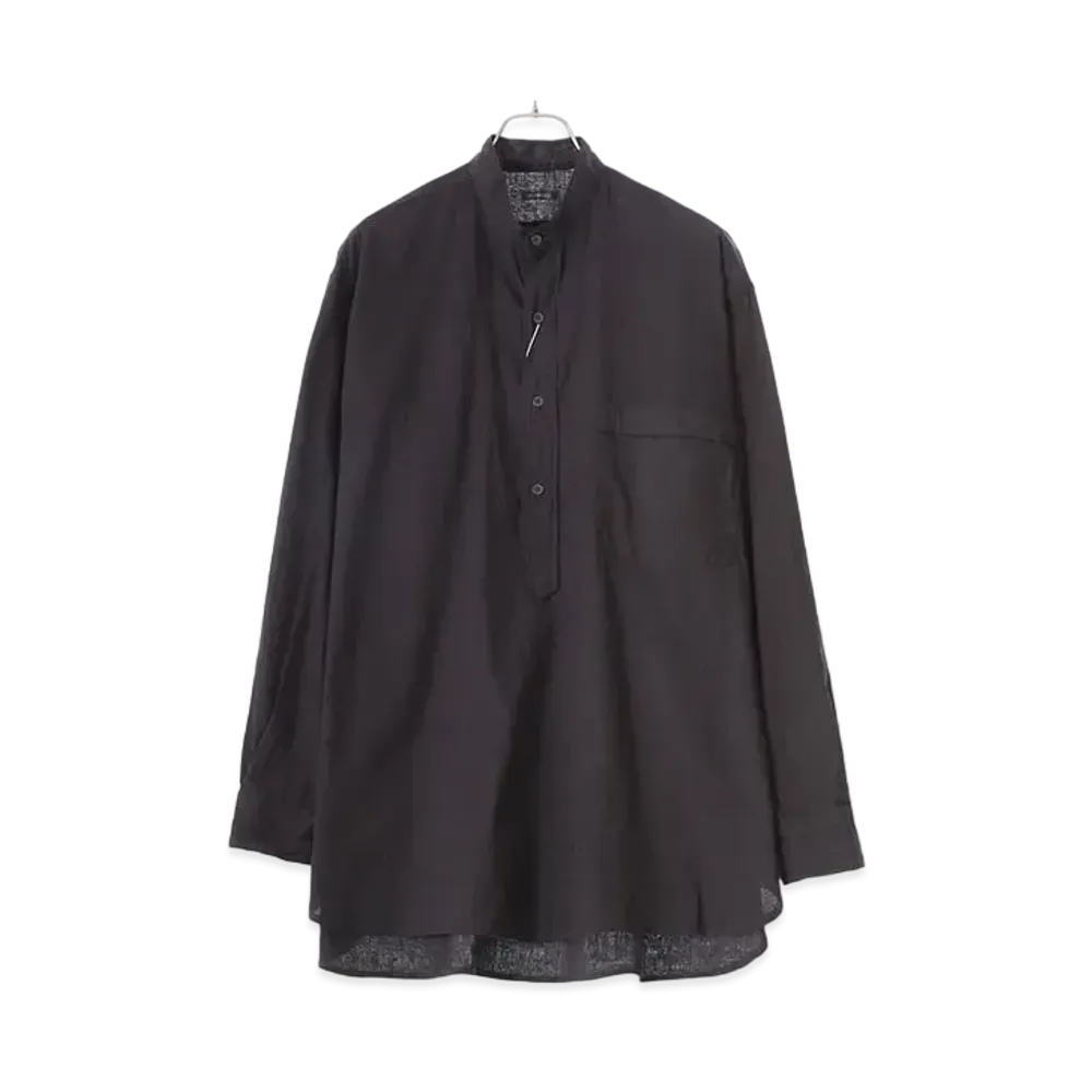 COMOLI Muslin Pullover Shirt "Black"