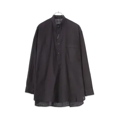 COMOLI Muslin Pullover Shirt "Black"