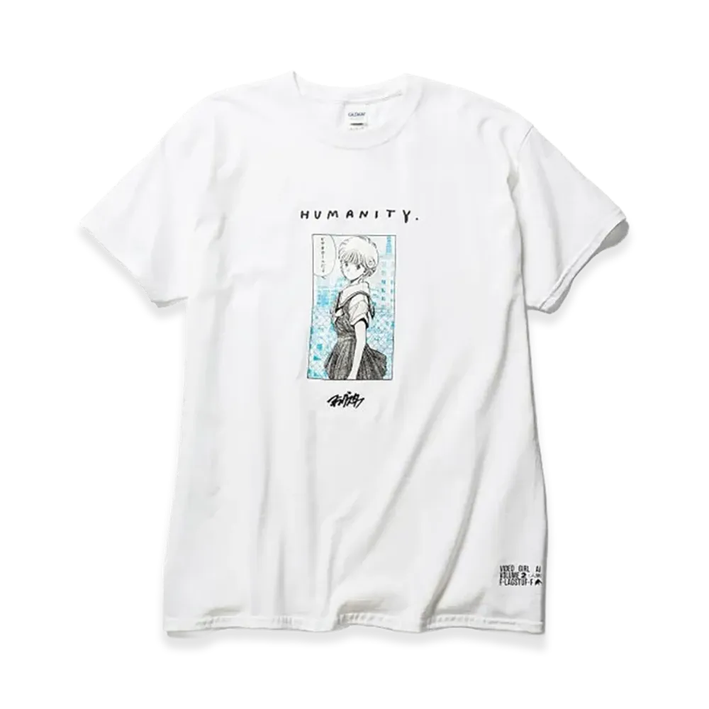 F-LAGSTUF-F x VIDEO GIRL "HUMANITY" Tee "White"