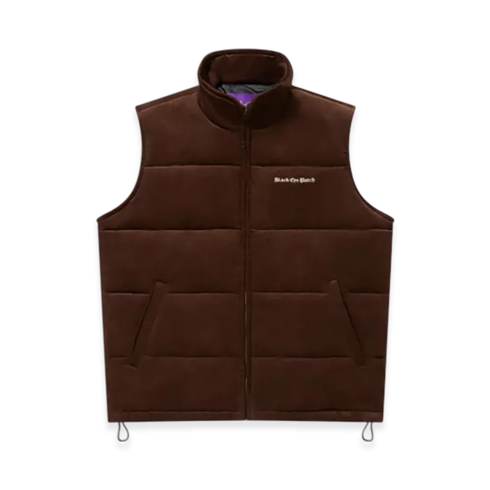 BlackEyePatch OE Logo Corduroy Puffer Vest "Brown"