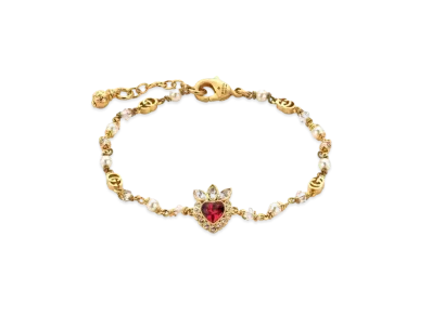 GUCCI Crystal Heart Bracelet