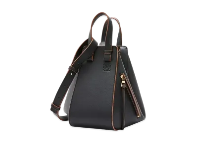 LOEWE Small Hammock Bag In Pebble Grain Calfskin "Black"