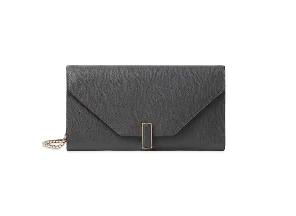 Valextra Iside Chain Wallet "Dark Gray"
