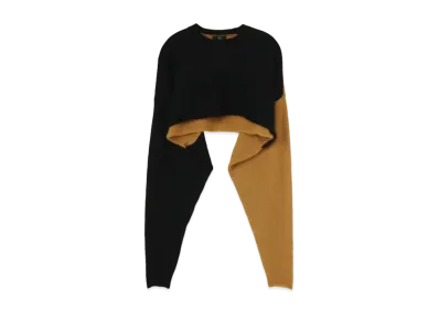 Yohji Yamamoto Y's WOOL MOHAIR PLAIN STITCH COLOR COMBI PULLOVER "Yellow"