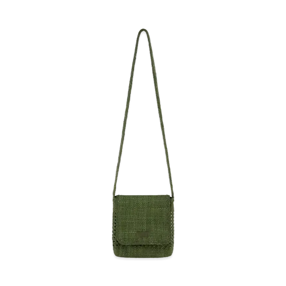 Aime Leon Dore Woven Leather Shoulder Bag "Green"