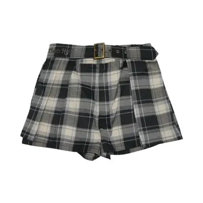 HTH 2way pleated shorts "BROWN CHECK"