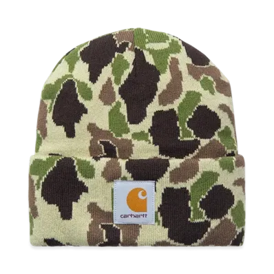Carhartt WIP Camo Duck Beanie "Camo Duck Jacquard Green"