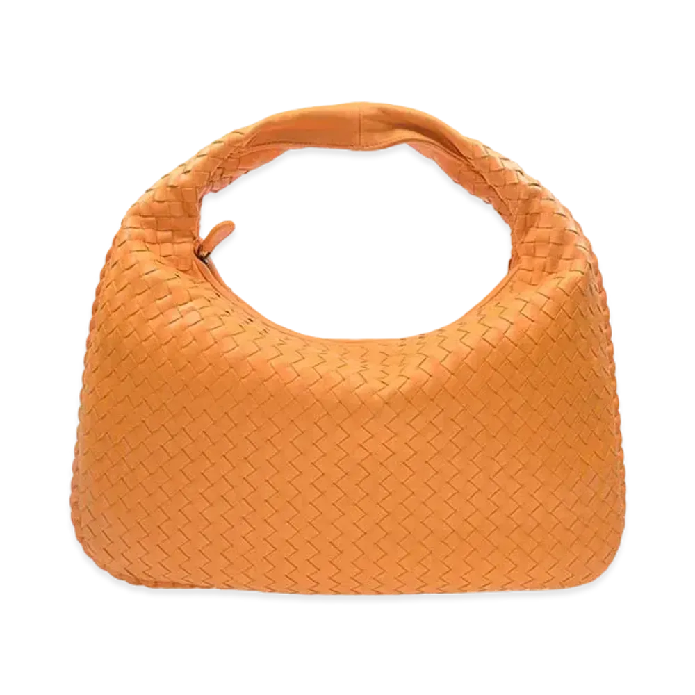 Bottega Veneta Lambskin Hand Bag "Orange"