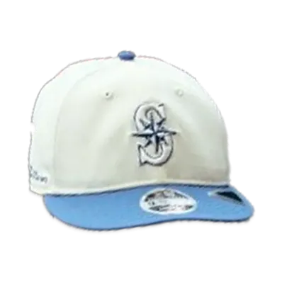 NEW ERA x THE CAP 'Sax Blues' RC 9Fifty Seattle Mariners "Chrome White/Light Blue"