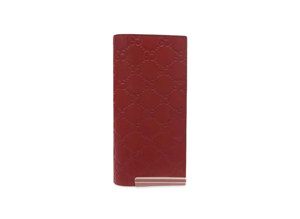 GUCCI Guccissima Long Wallet "Red"