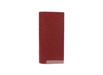 GUCCI Guccissima Long Wallet "Red"