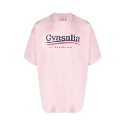 VETEMENTS Gvasalia Print Tee "Pink"