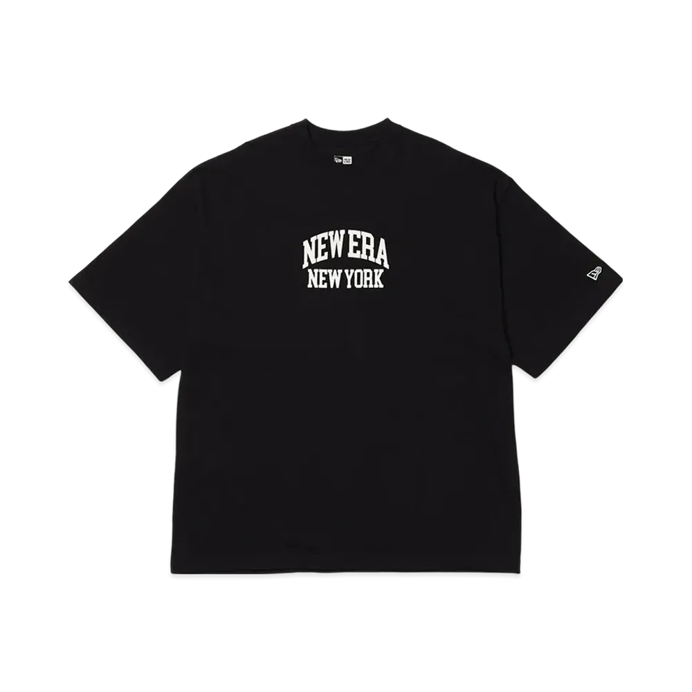 NEW ERA Short Sleeve Oversized Cotton T-shirt Classic College "Black"