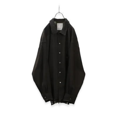 ANCELLM Wool Kersey Shirt "Brown"