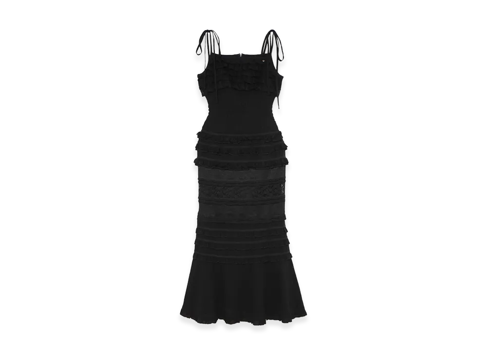 ANDMARY Women's Orla Frill Long Dress "Black"