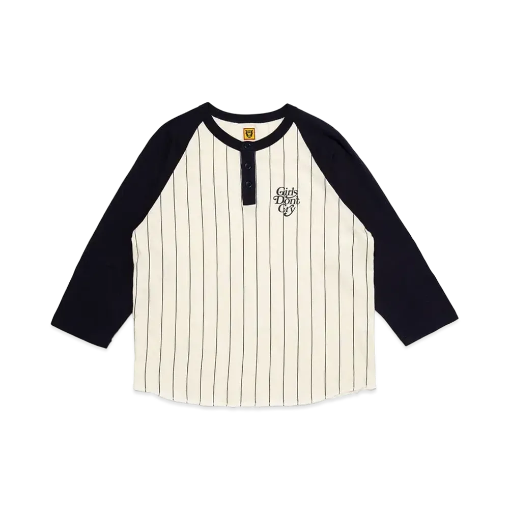 ヒューマンメイド x ガールズドントクライ GDC ベースボール 3/4 Tシャツ "ネイビー" / ヴェルディ