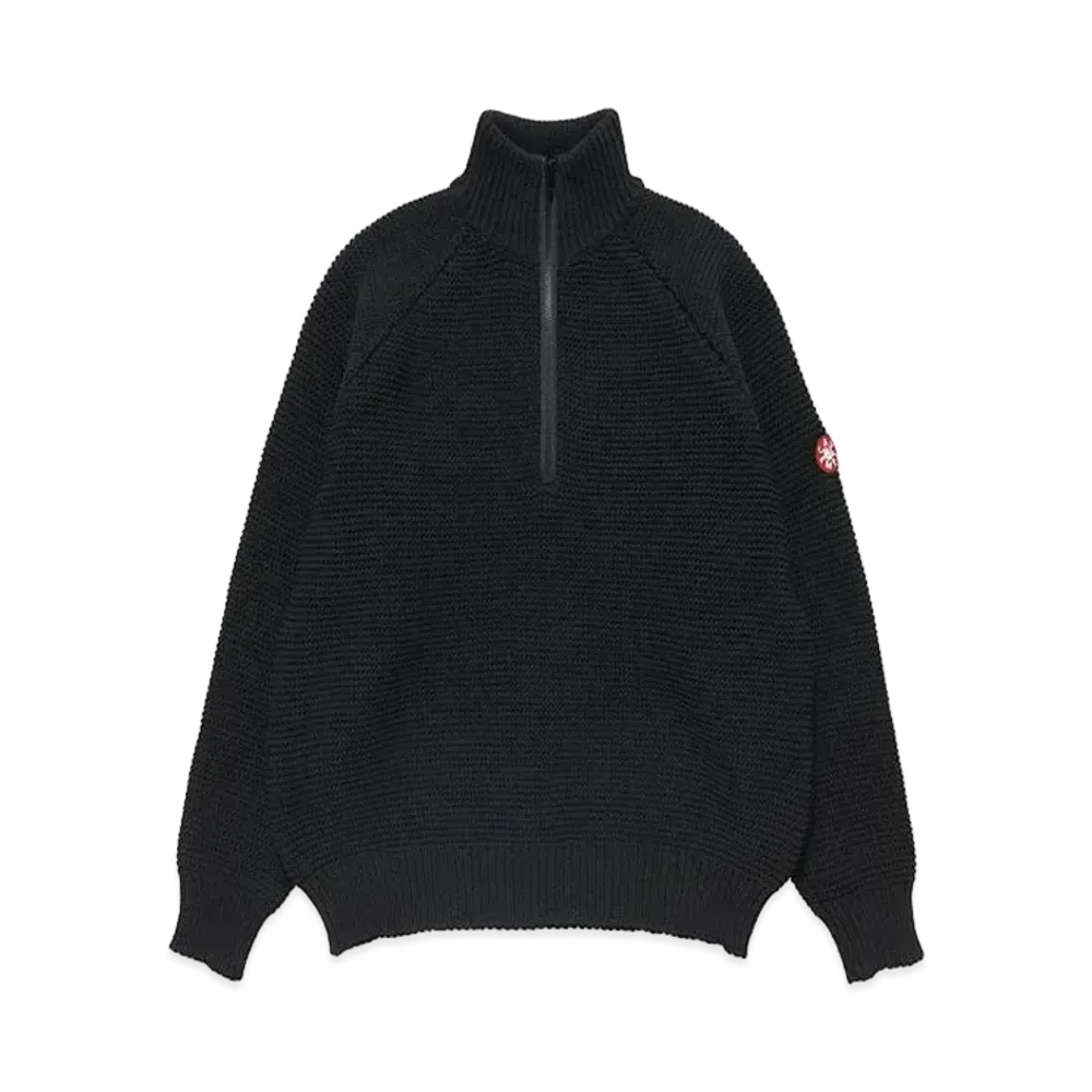 Cav Empt (C.E) HALF ZIP P KNIT "Black"