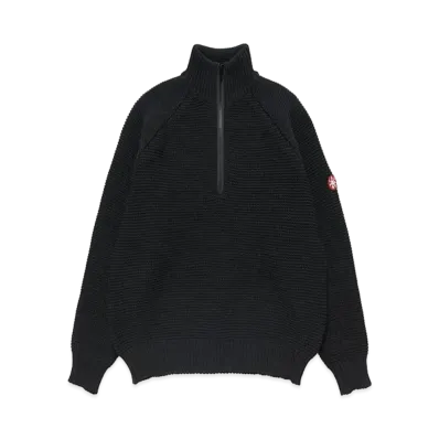 Cav Empt (C.E) HALF ZIP P KNIT "Black"