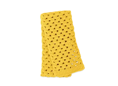 MIU MIU Kuroche Knitting Wool Scarf "Sun Yellow"