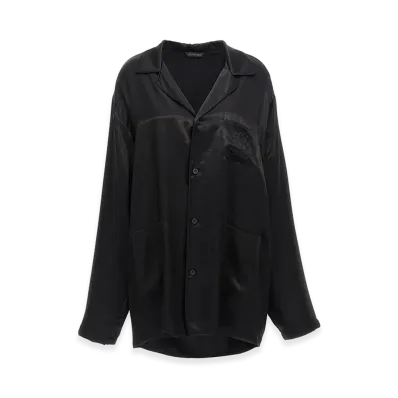 BALENCIAGA Women's Embroidery Shirt "Black"
