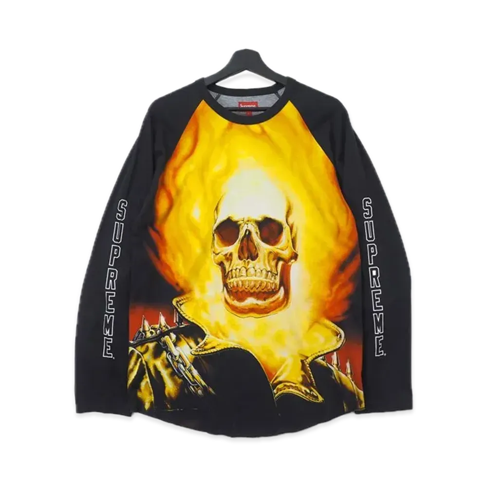 Supreme Ghost Rider© Raglan L/S Top "Black"