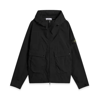 Stone Island Light Compact Touch Poly-TC Hooded Jacket "Black"