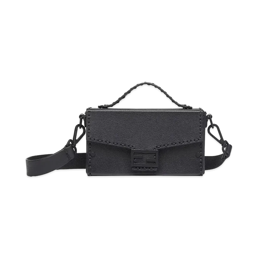 FENDI Selleria Soft Trunk Baguette "Black"