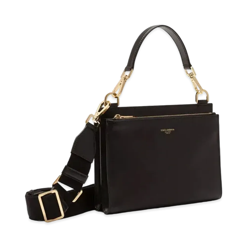 Dolce&Gabbana Mon-Reale Bag Calfskin Brand Logo "Black"