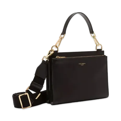 Dolce&Gabbana Mon-Reale Bag Calfskin Brand Logo "Black"