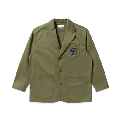 Black Eye Patch B Emblem Cotton Tailored Jacket "Olive"