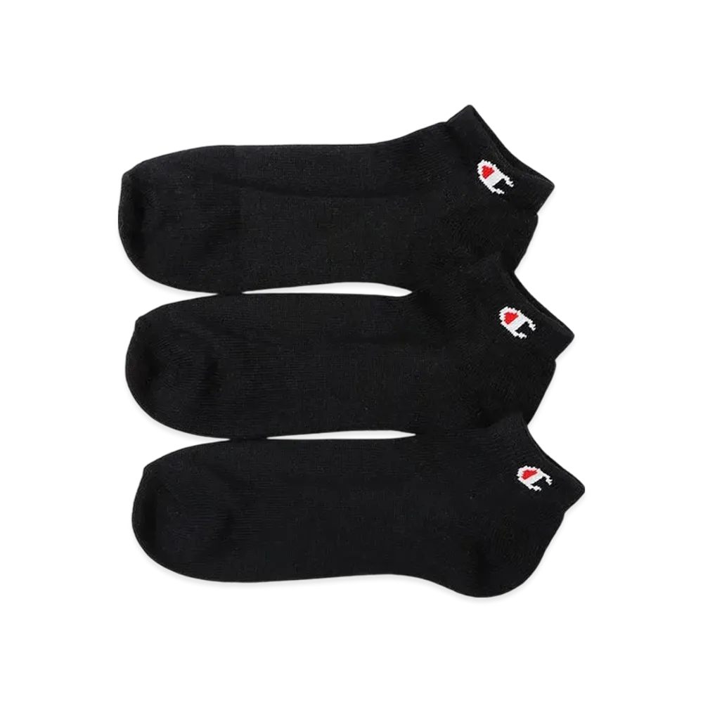 Champion 3 Pairs Short Length Socks "Black"