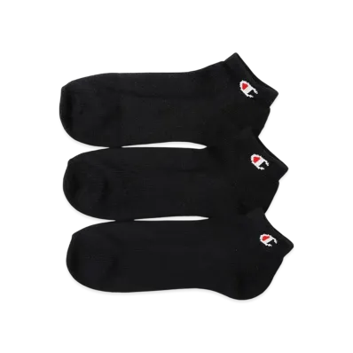 Champion 3 Pairs Short Length Socks "Black"