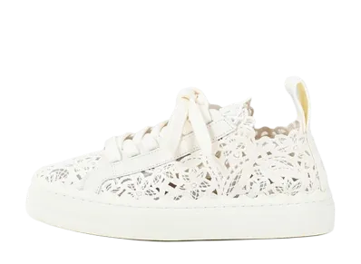 Chloe Women's Lauren Low-Top Sneakers "White"