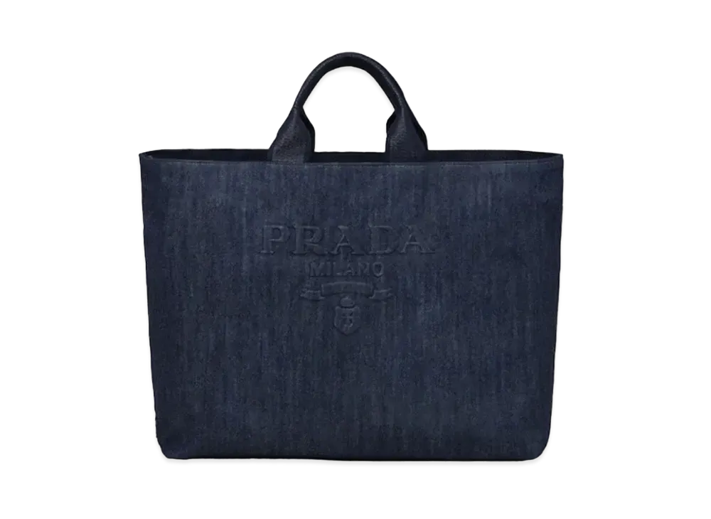 PRADA Denim Tote Bag "Navy"