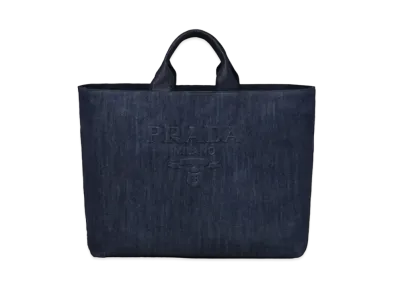 PRADA Denim Tote Bag "Navy"