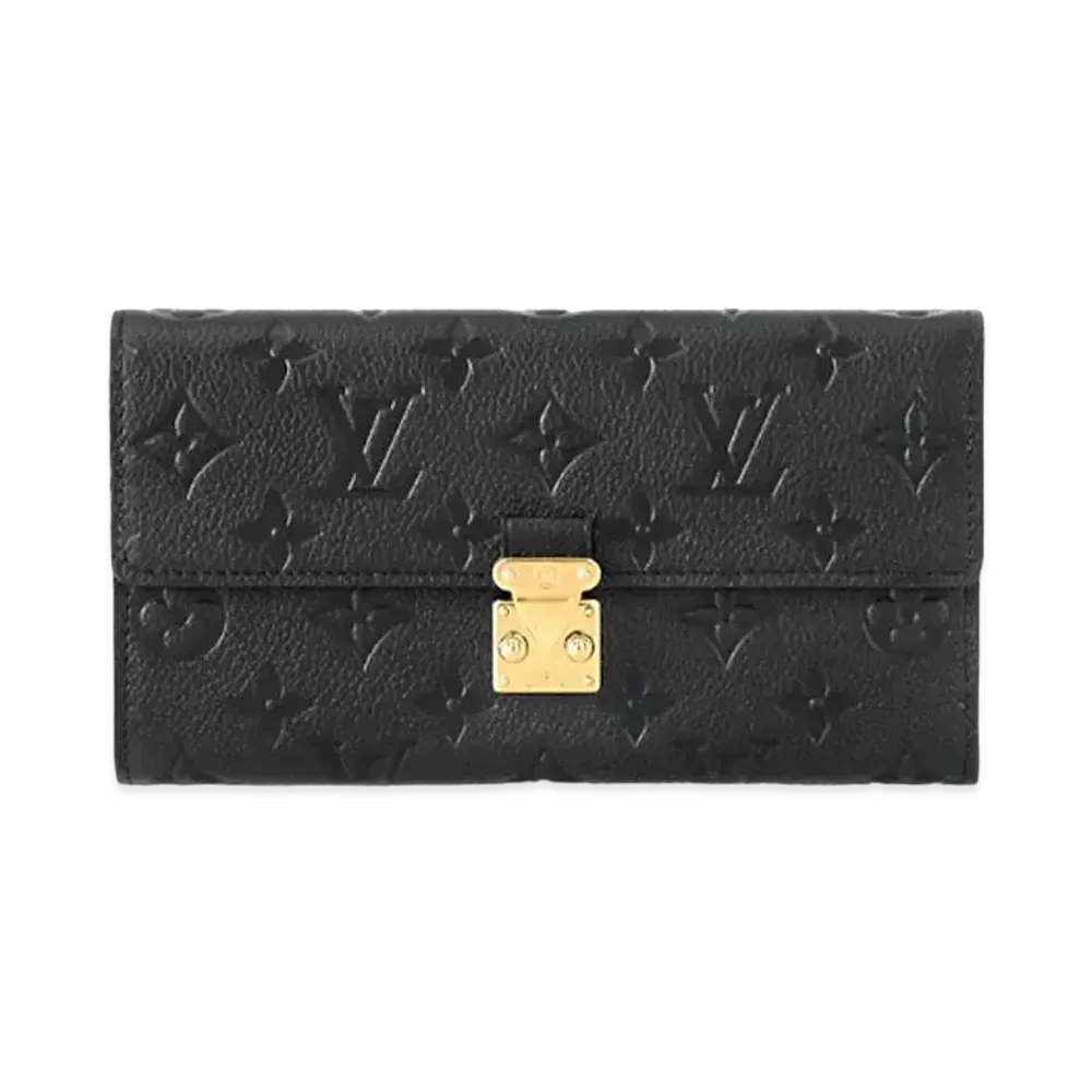 Louis Vuitton Sarah Wallet Monogram Empreinte Leather "Noir"