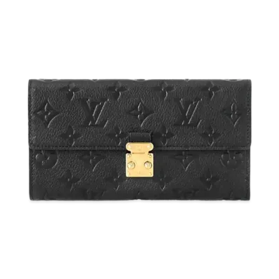 Louis Vuitton Sarah Wallet Monogram Empreinte Leather "Noir"