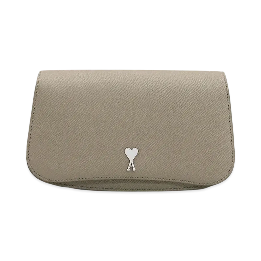 AMI PARIS Paris Paris Crossbody Bag "Cendre/ArgentVibre"