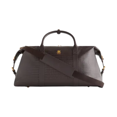Kith Croc Debossed Leather Duffle Bag "Incognito"