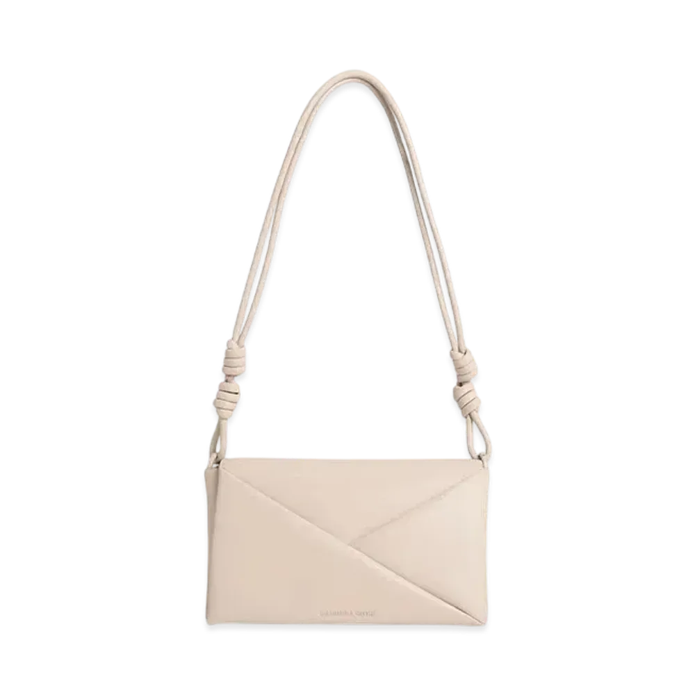 CHARLES & KEITH Midori Geometric Shoulder Bag "Oat"