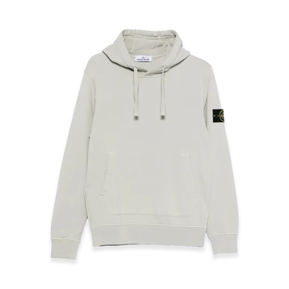 Stone Island Organic Cotton Hooded Sweatshirt "Gray"