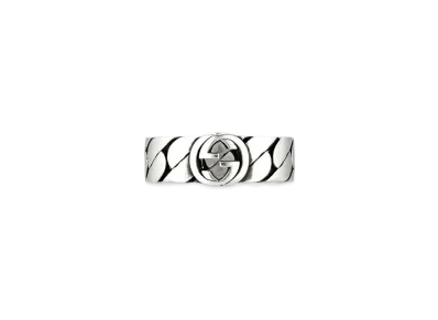 GUCCI Wide Ring With Interlocking G